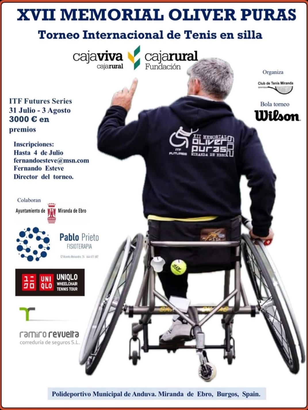 Ramiro Revuelta Correduría de Seguros, S.L. colabora con el XVII Memorial Óliver Puras